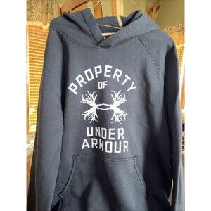 UNDER ARMOUR Men's XL HOODIE SWEATSHIRT SWEATSHIRT BLACK LOGO ATHLETE BAGGY FIT